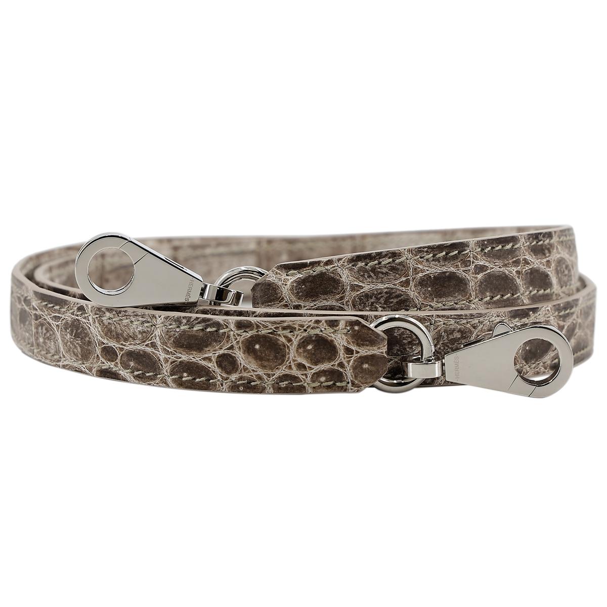 Brand New ( Rank N ) HERMÈS Kelly 25 Himalaya Matte Niloticus Crocodile Palladium hardware U (2022) - 21