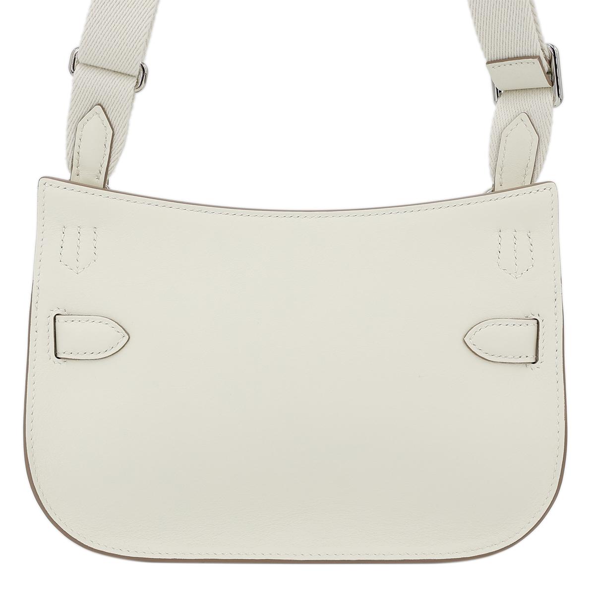 HERMÈS Jypsiere Mini shoulder bag in Mushroom Swift leather with Palladium hardware - 3