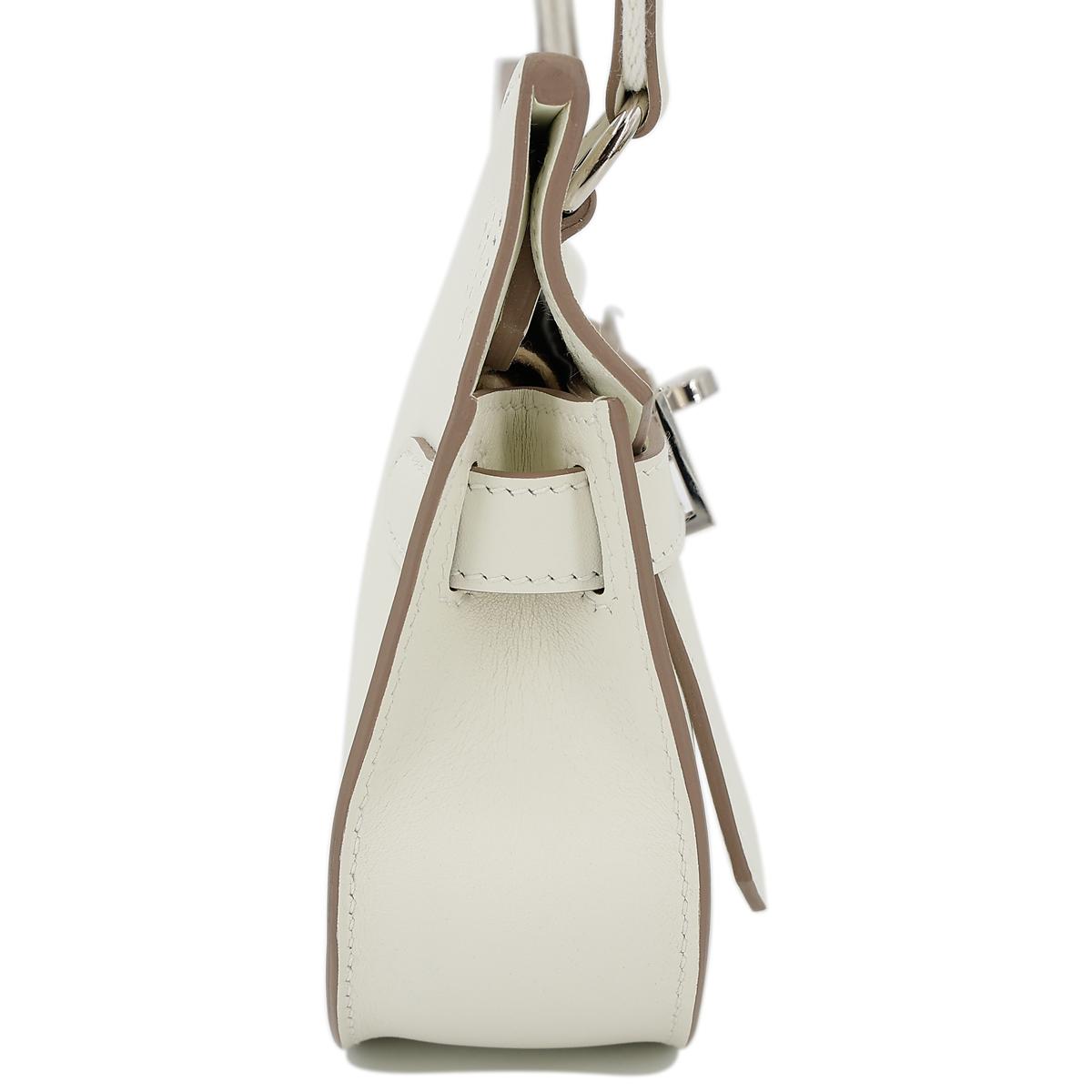 HERMÈS Jypsiere Mini shoulder bag in Mushroom Swift leather with Palladium hardware - 5