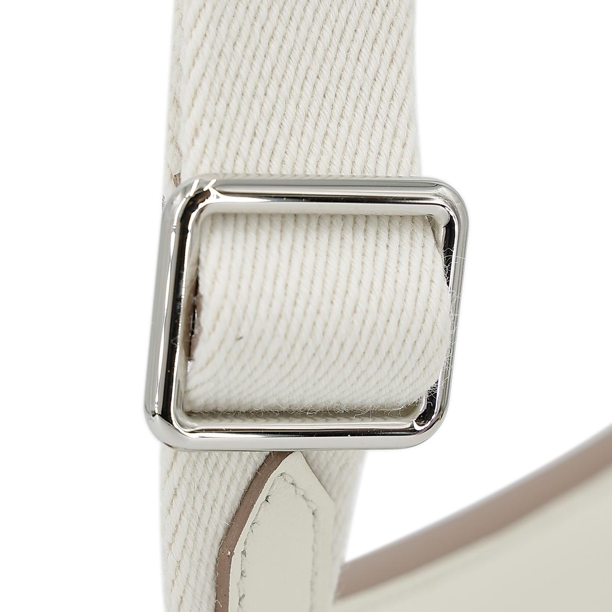 HERMÈS Jypsiere Mini shoulder bag in Mushroom Swift leather with Palladium hardware - 7