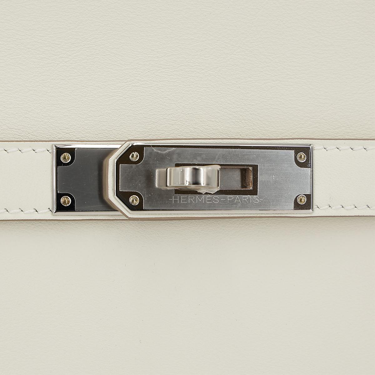 HERMÈS Jypsiere Mini shoulder bag in Mushroom Swift leather with Palladium hardware - 13