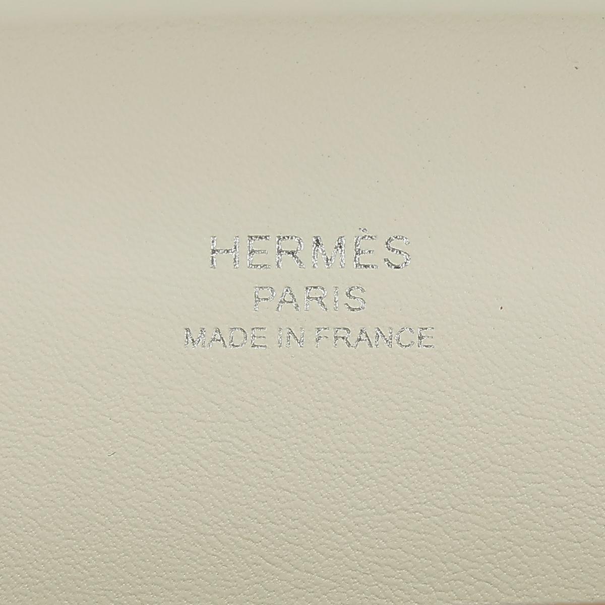 HERMÈS Jypsiere Mini shoulder bag in Mushroom Swift leather with Palladium hardware - 15