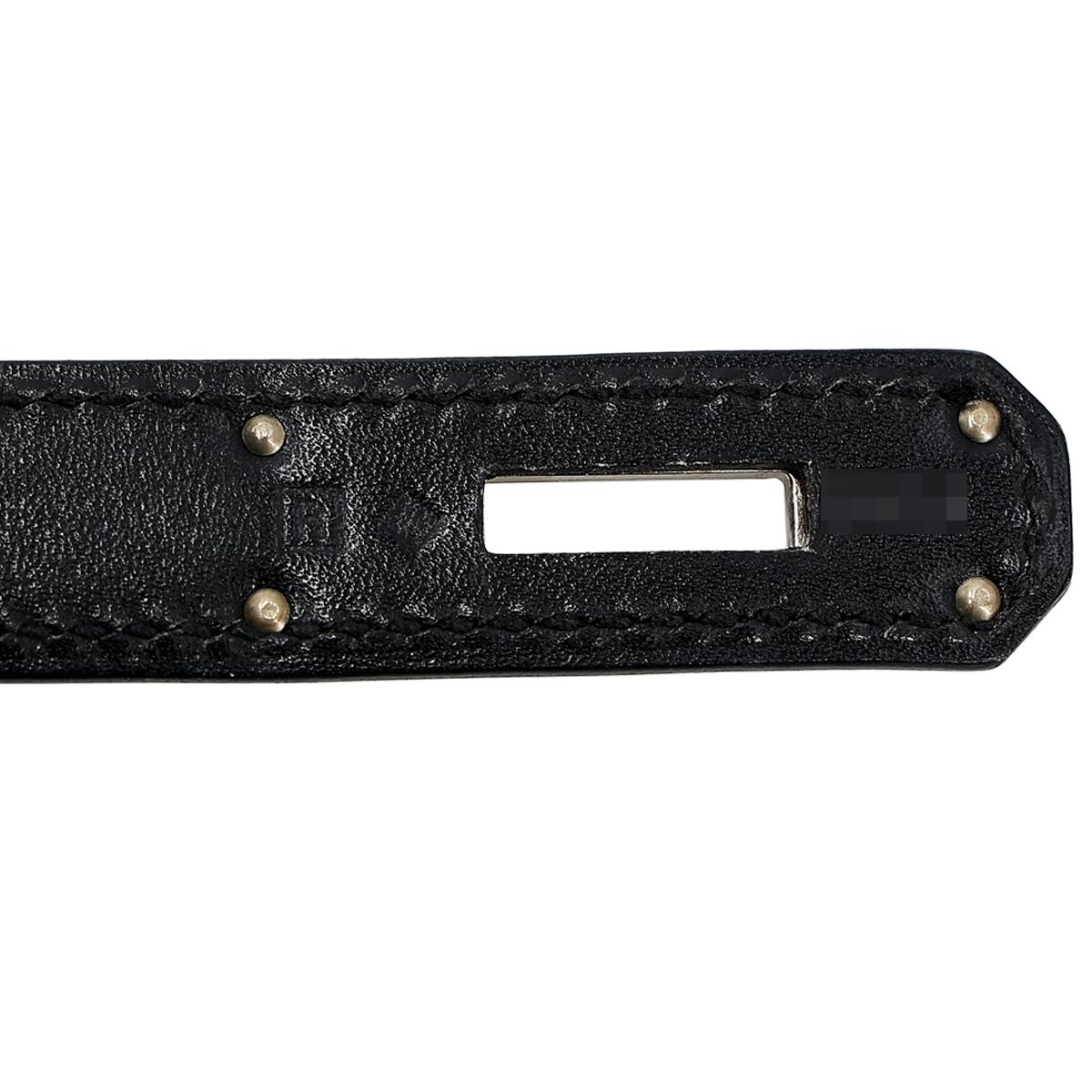 HERMÈS エルメス ハンドバッグ ケリー 28 外縫い ボックスカーフ ブラック ギロッシュ金具 □R刻印 - 18