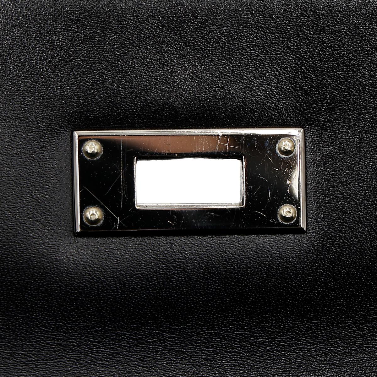 HERMÈS エルメス ハンドバッグ ケリー 28 外縫い ボックスカーフ ブラック ギロッシュ金具 □R刻印 - 16