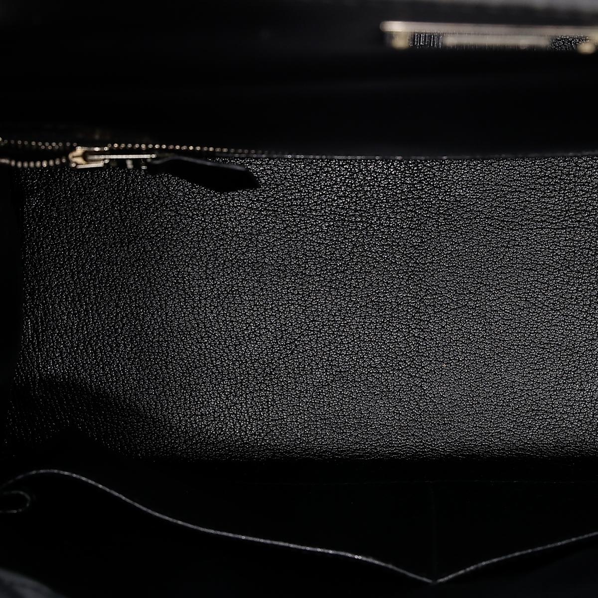 HERMÈS エルメス ハンドバッグ ケリー 28 外縫い ボックスカーフ ブラック ギロッシュ金具 □R刻印 - 19
