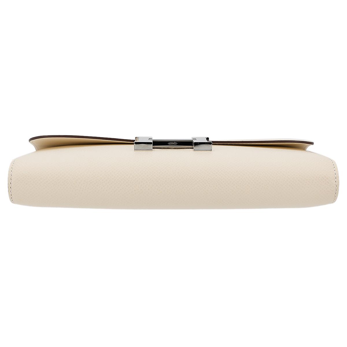 HERMÈS Constance To Go wallet in Nata Epsom leather with Palladium hardware - 6