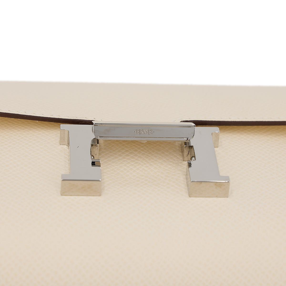 HERMÈS Constance To Go wallet in Nata Epsom leather with Palladium hardware - 7