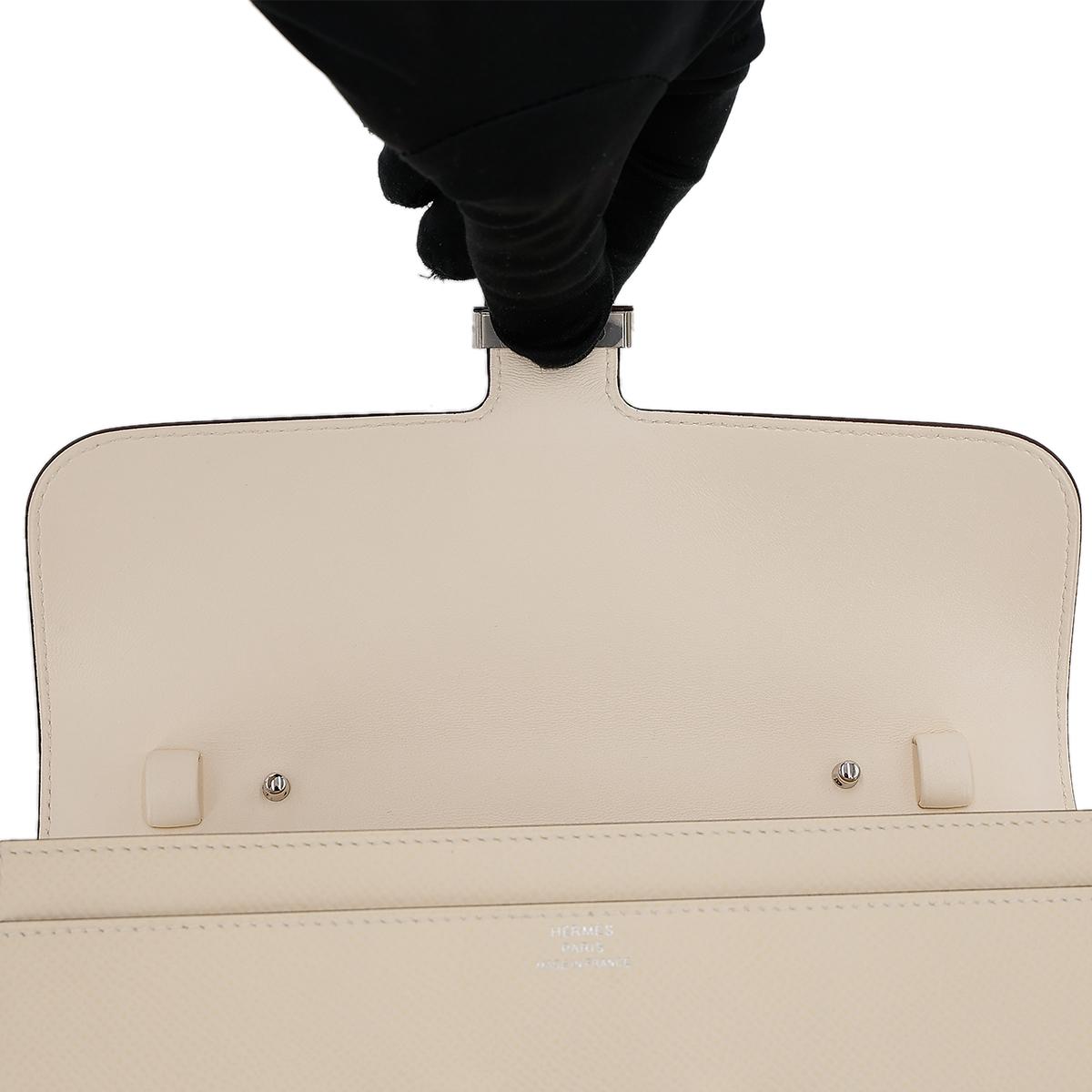 HERMÈS Constance To Go wallet in Nata Epsom leather with Palladium hardware - 10