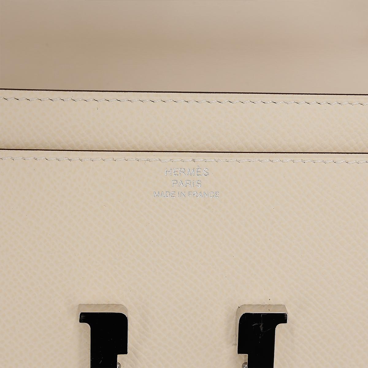 HERMÈS Constance To Go wallet in Nata Epsom leather with Palladium hardware - 11