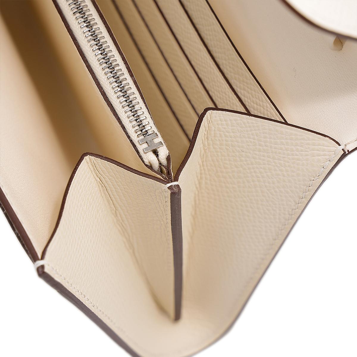 HERMÈS Constance To Go wallet in Nata Epsom leather with Palladium hardware - 15