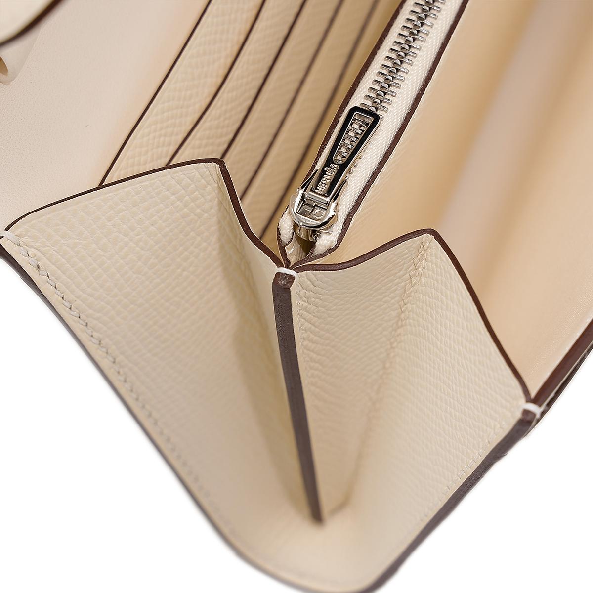 HERMÈS Constance To Go wallet in Nata Epsom leather with Palladium hardware - 16