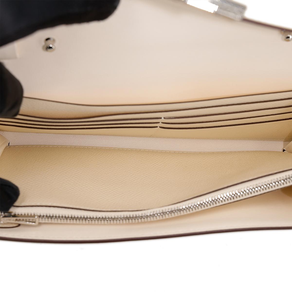 HERMÈS Constance To Go wallet in Nata Epsom leather with Palladium hardware - 13