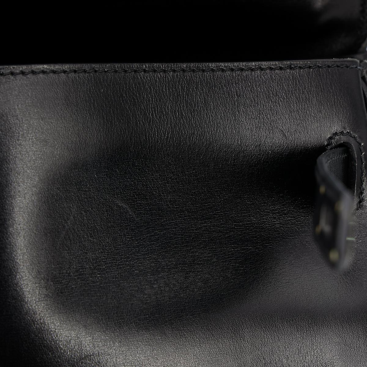 HERMÈS エルメス ケリー35 ソーブラックブラック ボックスカーフ □N刻印 - 22