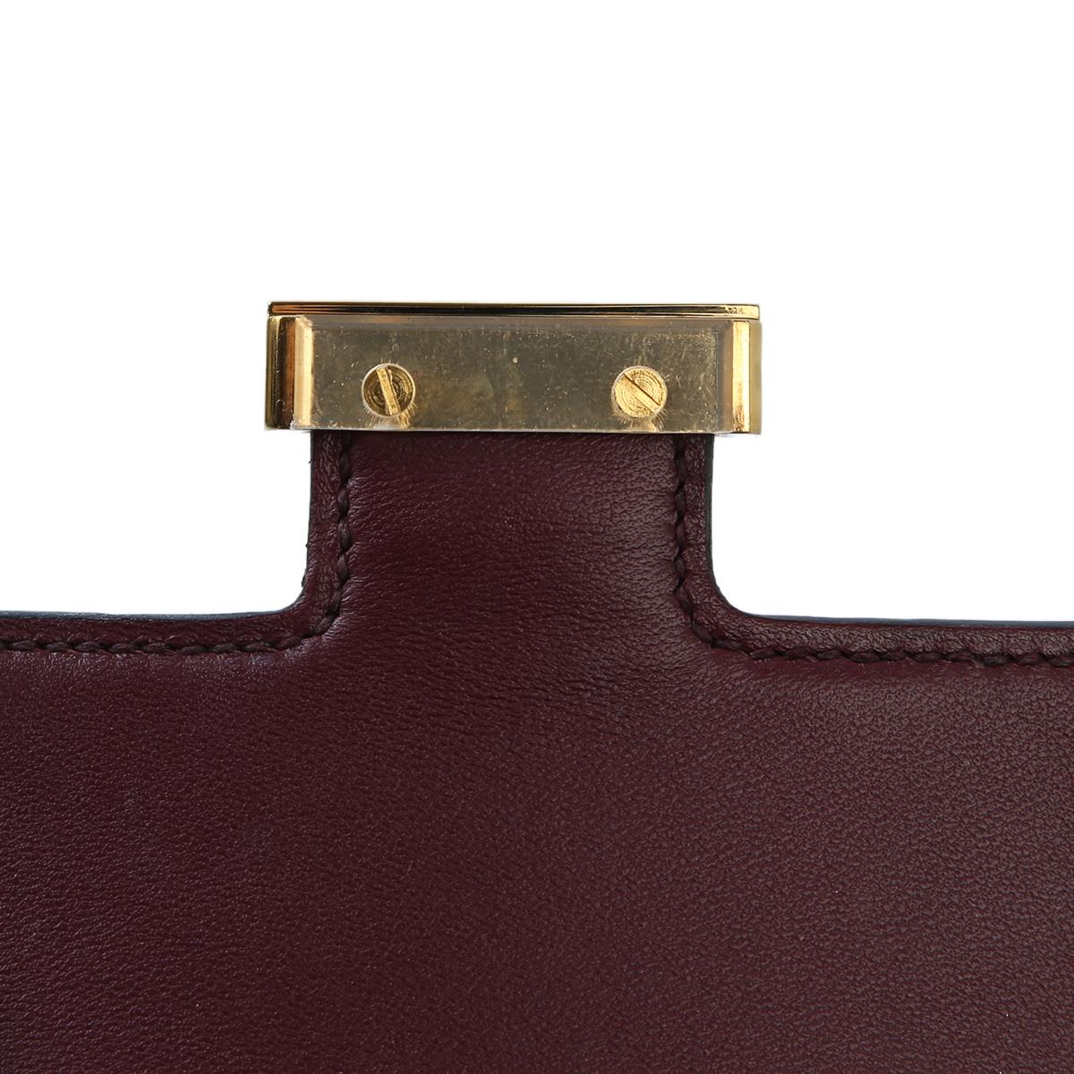 Very Good ( Rank A) HERMÈS Constance Mini Bourgogne (F5) Shiny Alligator Other A (2017) - 12