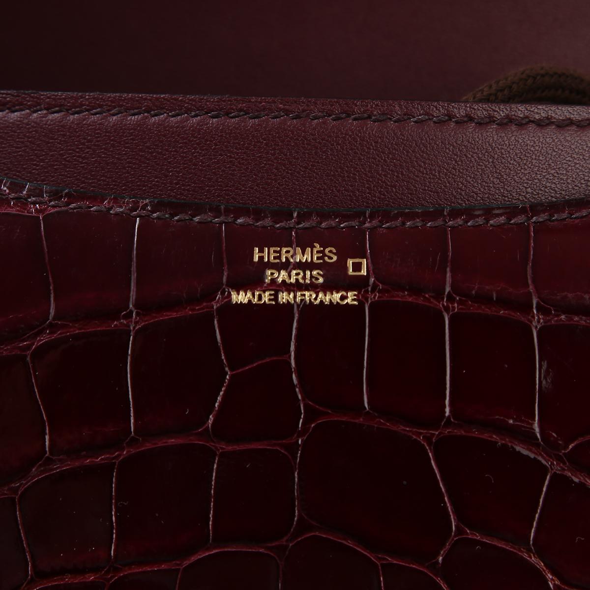 Very Good ( Rank A) HERMÈS Constance Mini Bourgogne (F5) Shiny Alligator Other A (2017) - 11