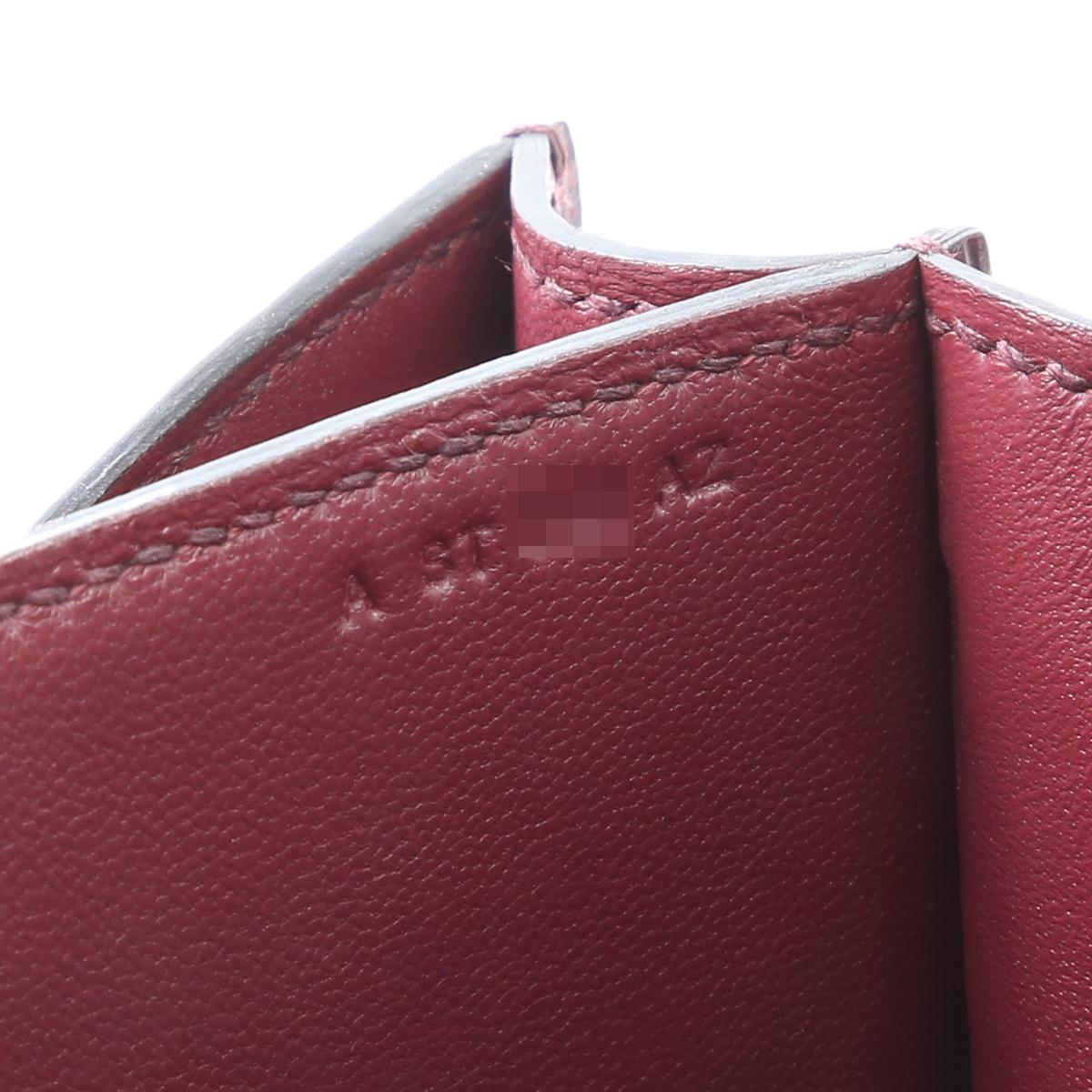 Very Good ( Rank A) HERMÈS Constance Mini Bourgogne (F5) Shiny Alligator Other A (2017) - 17