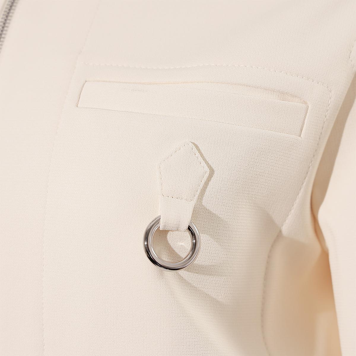 HERMÈS Zipper Jacket in White with Palladium hardware - 4