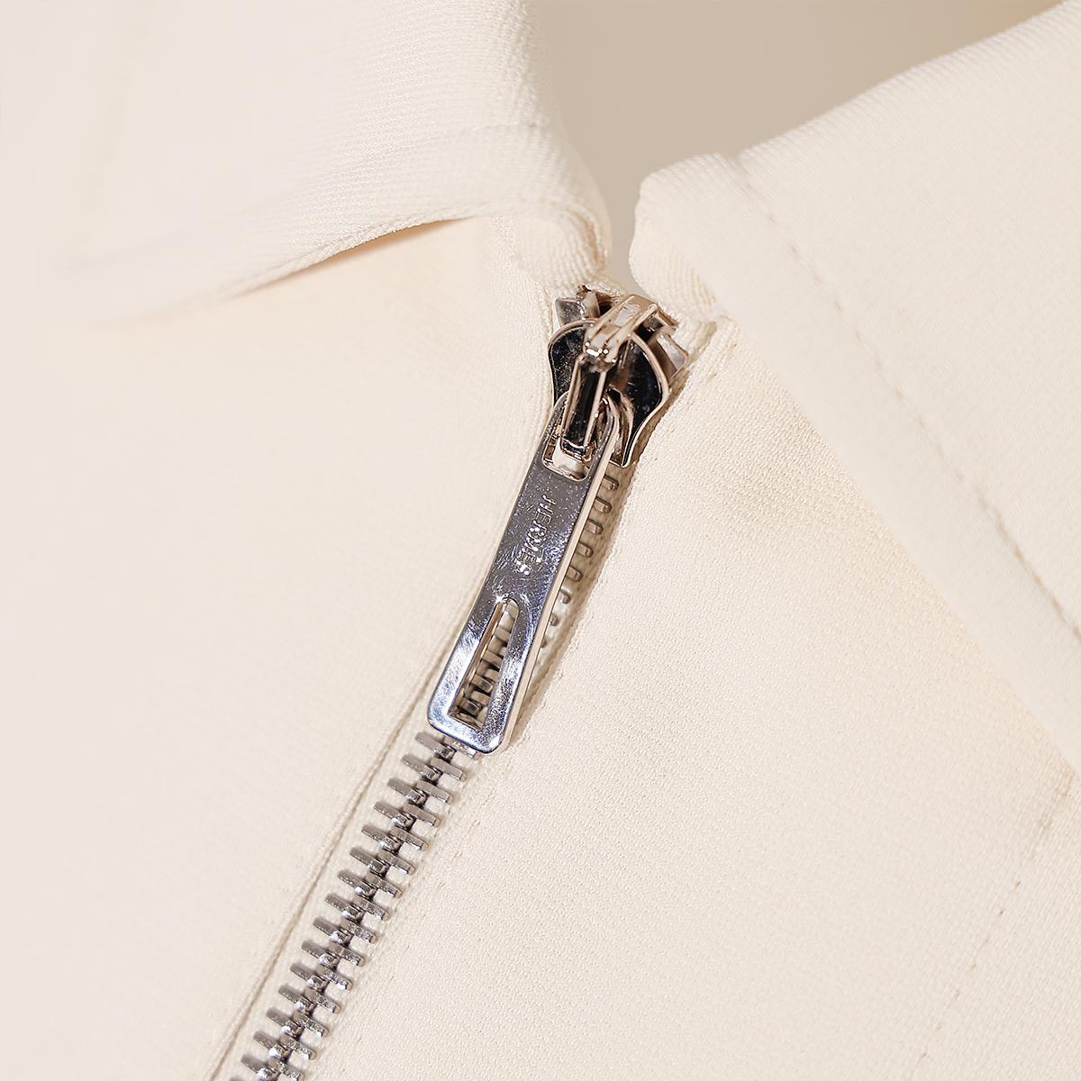 HERMÈS Zipper Jacket in White with Palladium hardware - 5