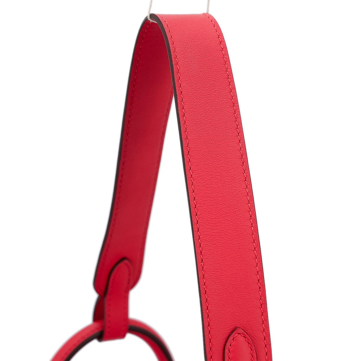 Very Good ( Rank A) HERMÈS Lindy 26 shoulder bag in Rouge de Coeur and Rouge Piment Swift leather with Palladium hardware - 7