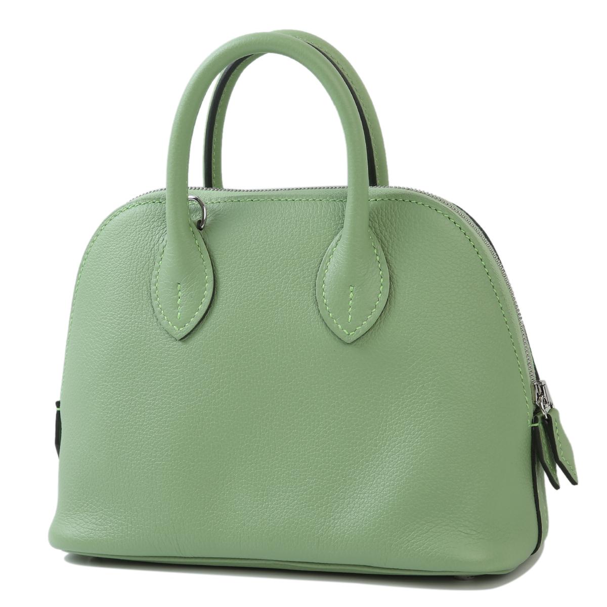 未使用保存品 HERMÈS 愛馬仕 Bolide Mini 3I 牛油果綠 Vert Criquet Evercolor皮 銀扣 B刻 2023年 - 2