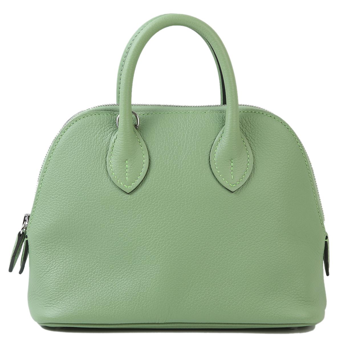 未使用保存品 HERMÈS 愛馬仕 Bolide Mini 3I 牛油果綠 Vert Criquet Evercolor皮 銀扣 B刻 2023年 - 1