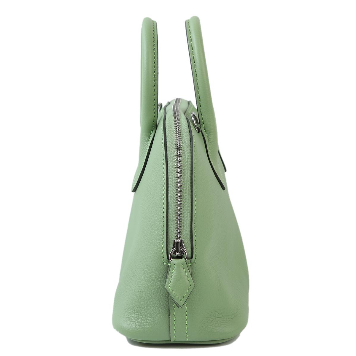 未使用保存品 HERMÈS 愛馬仕 Bolide Mini 3I 牛油果綠 Vert Criquet Evercolor皮 銀扣 B刻 2023年 - 4