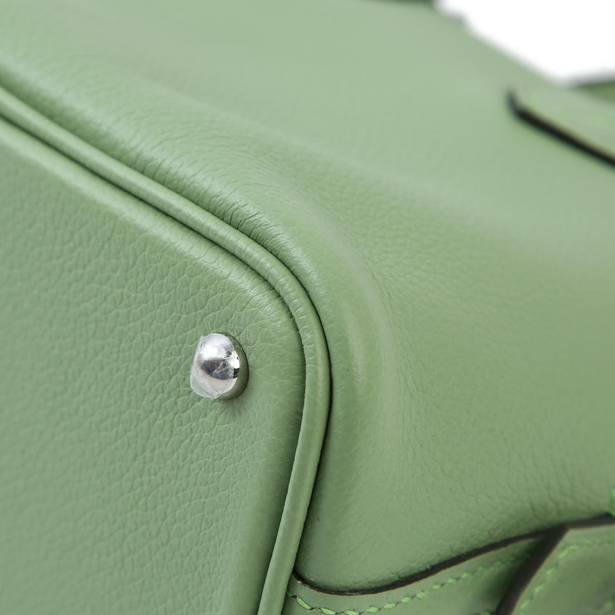 未使用保存品 HERMÈS 愛馬仕 Bolide Mini 3I 牛油果綠 Vert Criquet Evercolor皮 銀扣 B刻 2023年 - 10
