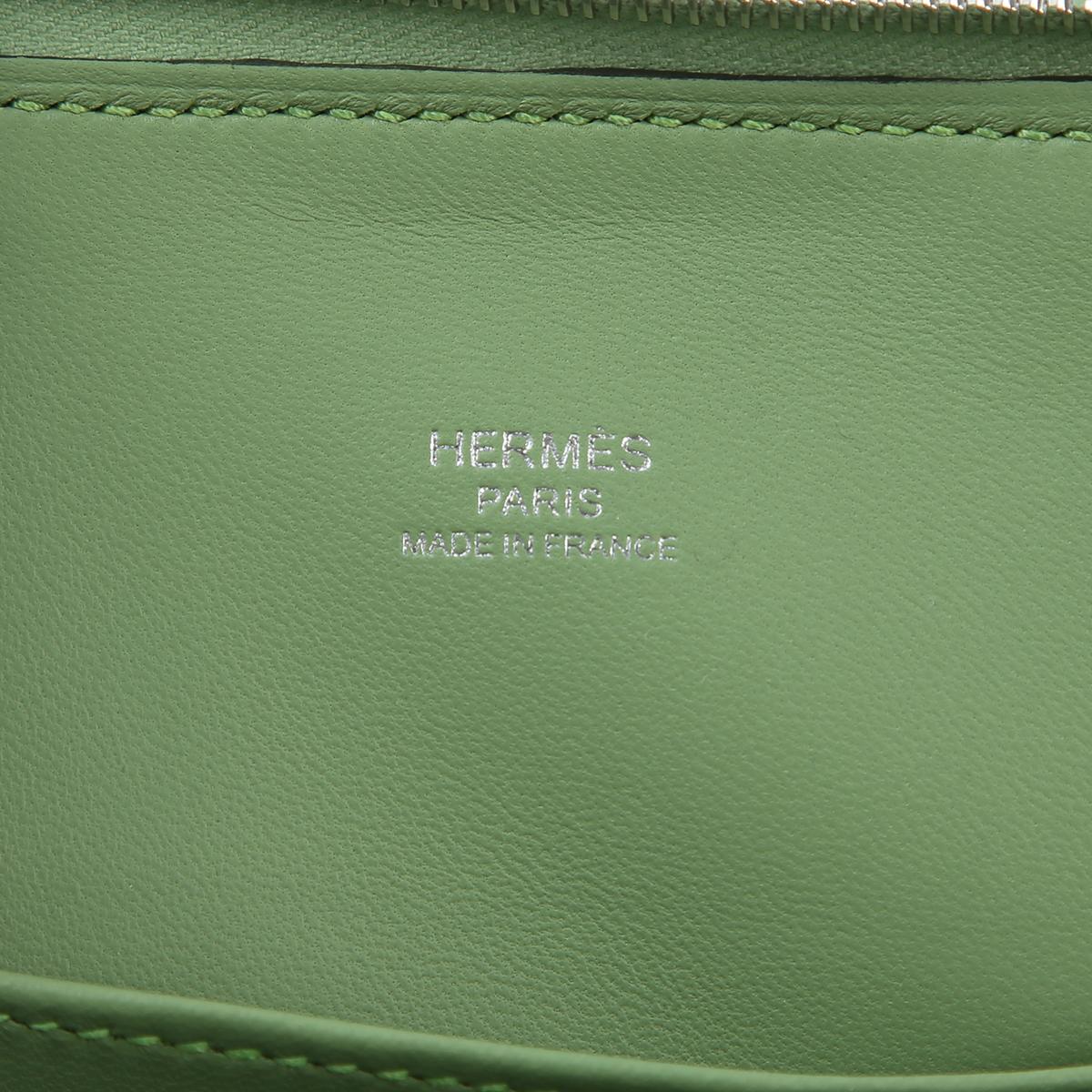 未使用保存品 HERMÈS 愛馬仕 Bolide Mini 3I 牛油果綠 Vert Criquet Evercolor皮 銀扣 B刻 2023年 - 13