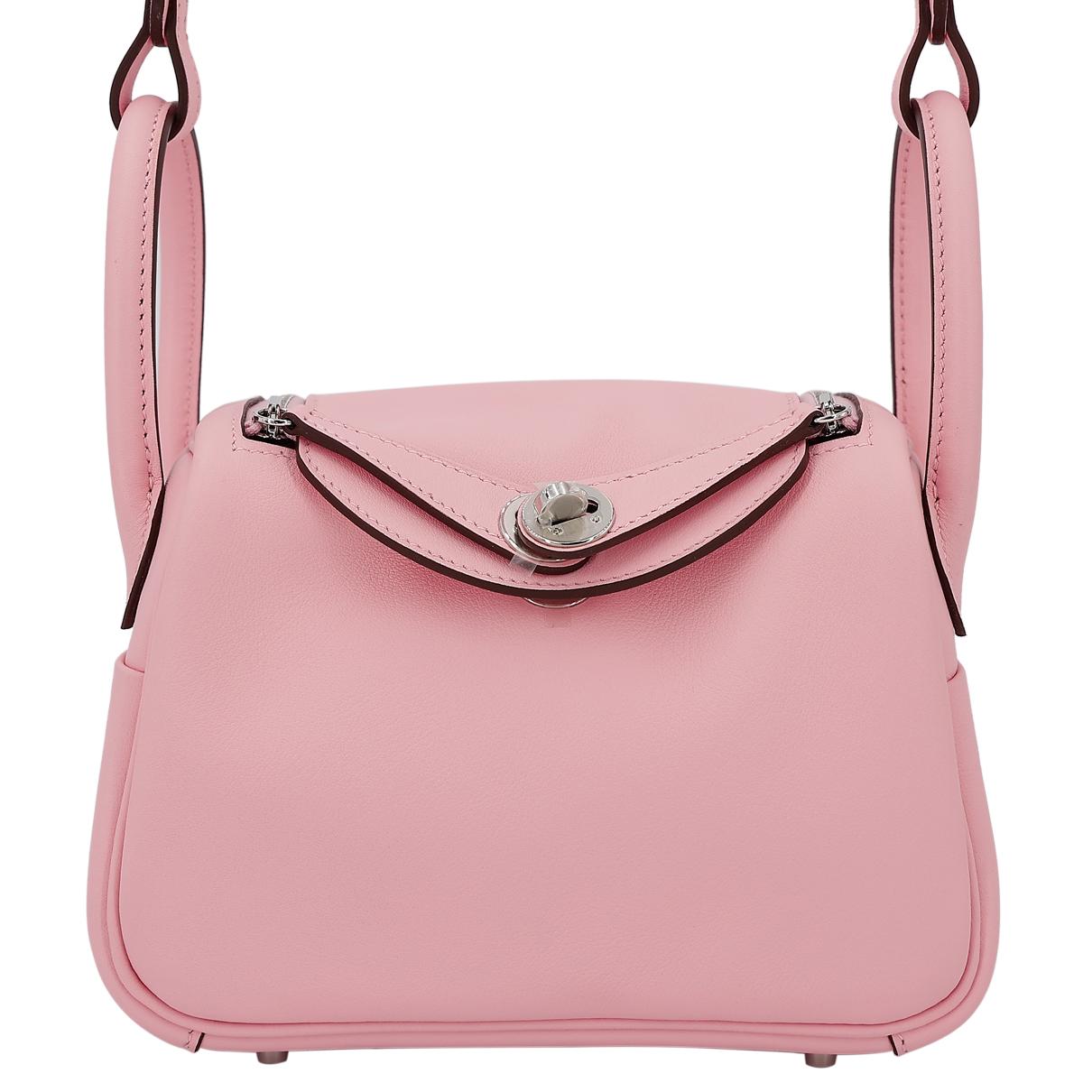 ランク N 新品 HERMÈS エルメス ミニリンディ ローズサクラ (3Q) スイフト シルバー金具 B刻印 - 1