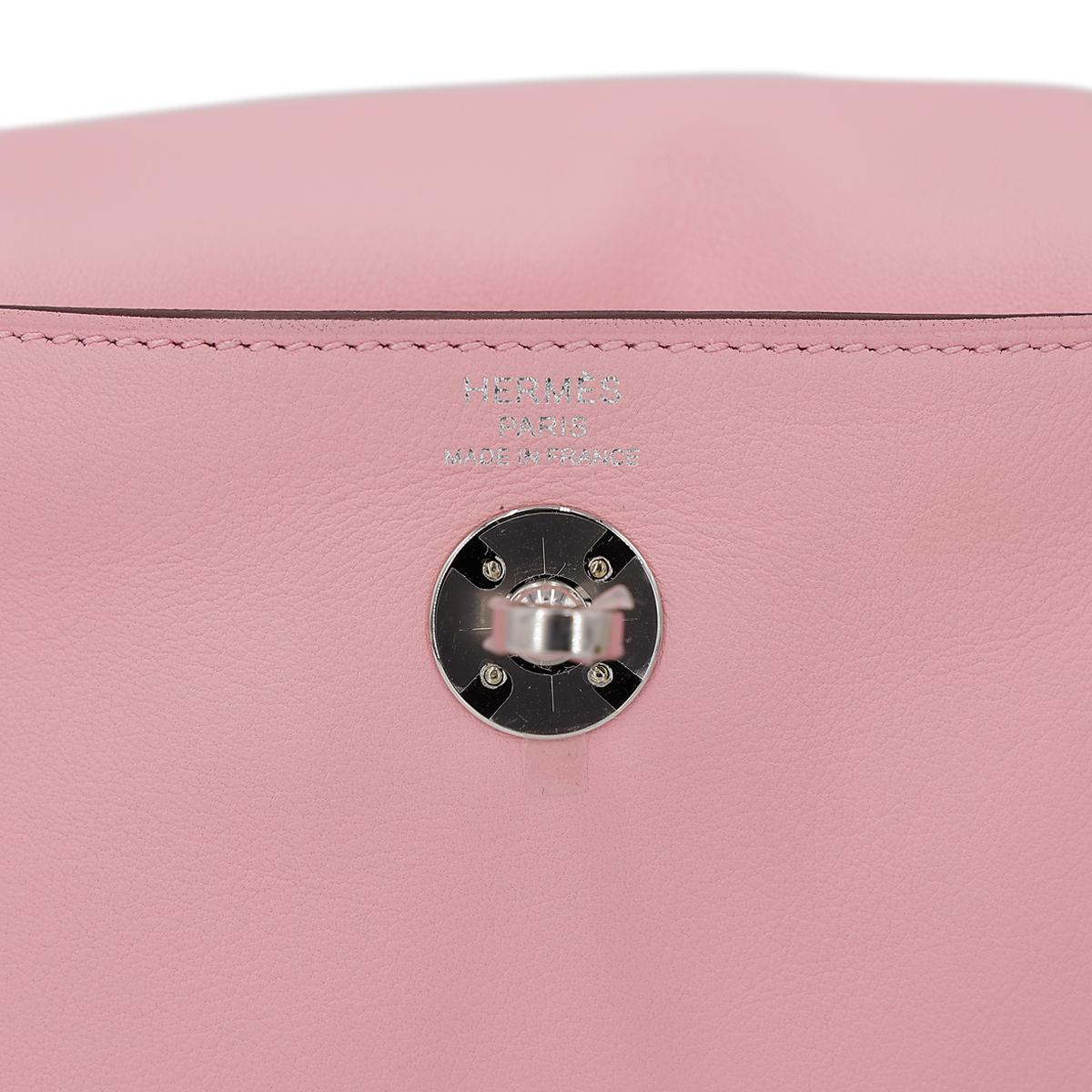 ランク N 新品 HERMÈS エルメス ミニリンディ ローズサクラ (3Q) スイフト シルバー金具 B刻印 - 15