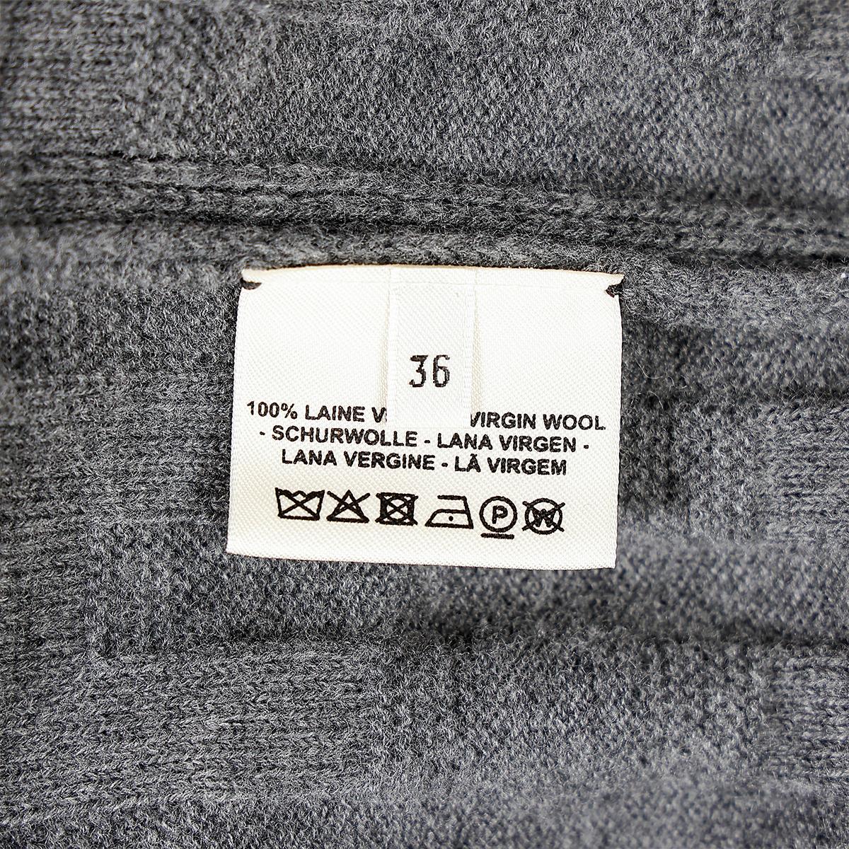 HERMÈS Knit Dress in Gray Wool - 4