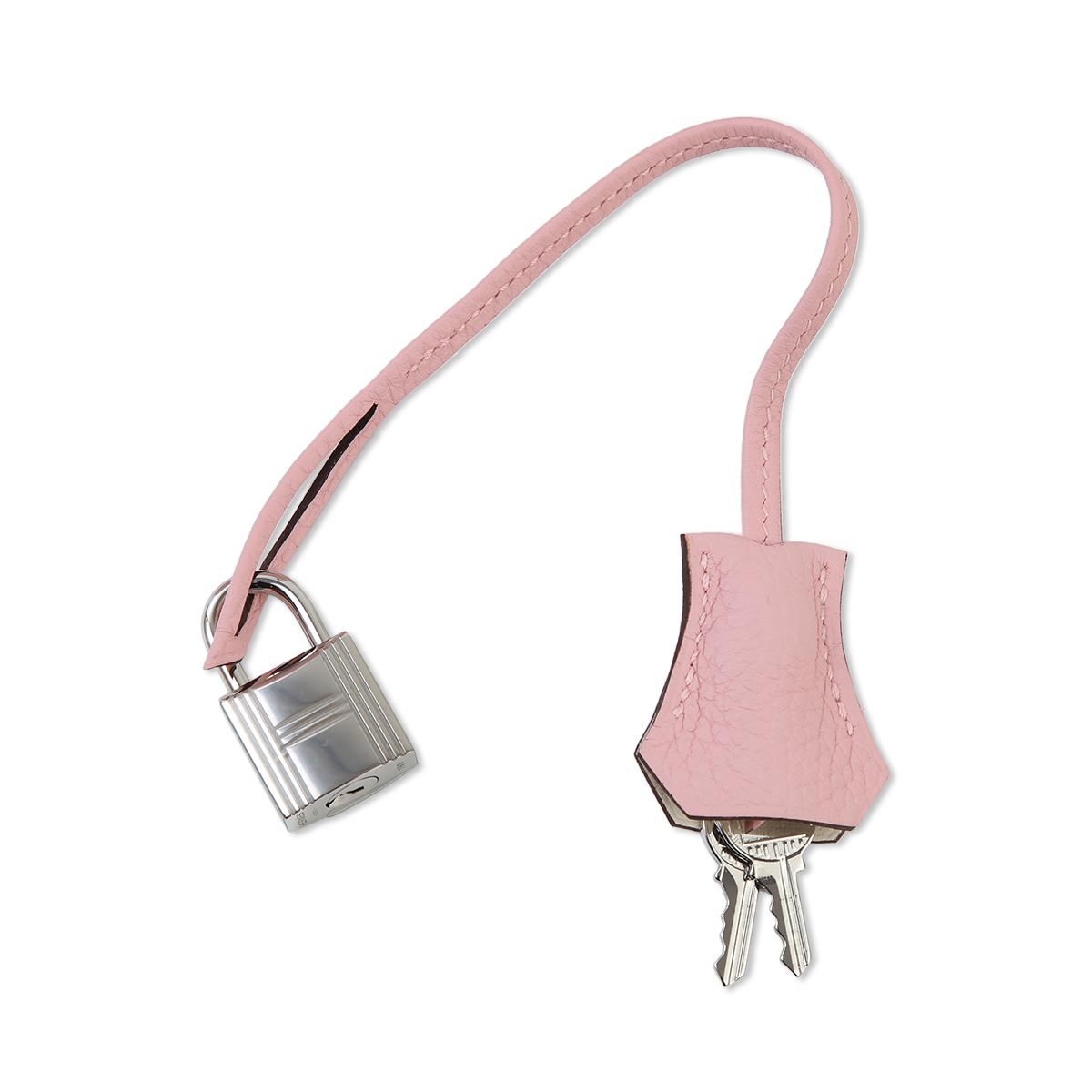 HERMÈS Verso Bolide 31 crossbody bag in Rose Sakura Clemence leather with Nata interior Brushed Palladium hardware - 16