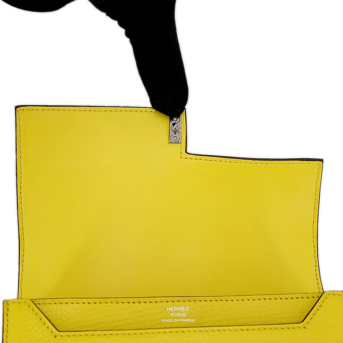 HERMÈS エルメス ヴェルーミニ ジョーヌシトロン シェーブル シルバー金具 U刻印 - 14