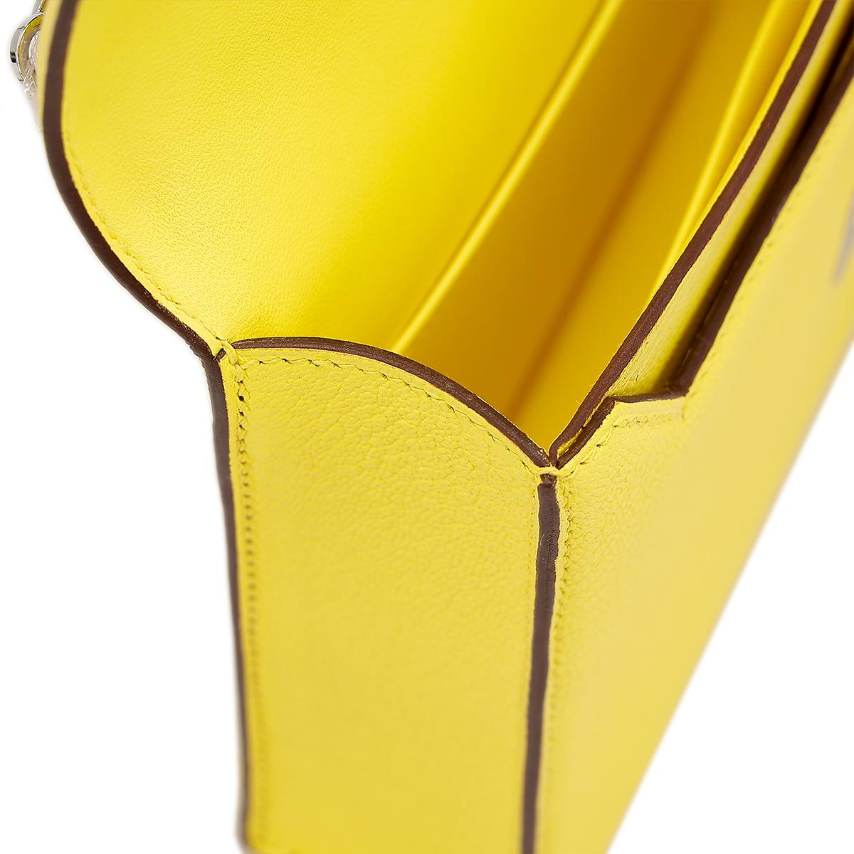 HERMÈS エルメス ヴェルーミニ ジョーヌシトロン シェーブル シルバー金具 U刻印 - 19