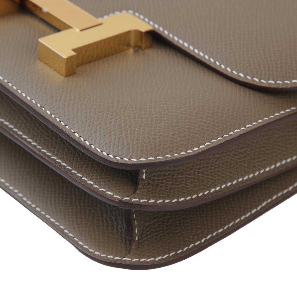 HERMÈS エルメス コンスタンス3 ミニ エトゥープ  エプソン  ゴールド金具 B刻印 - 9