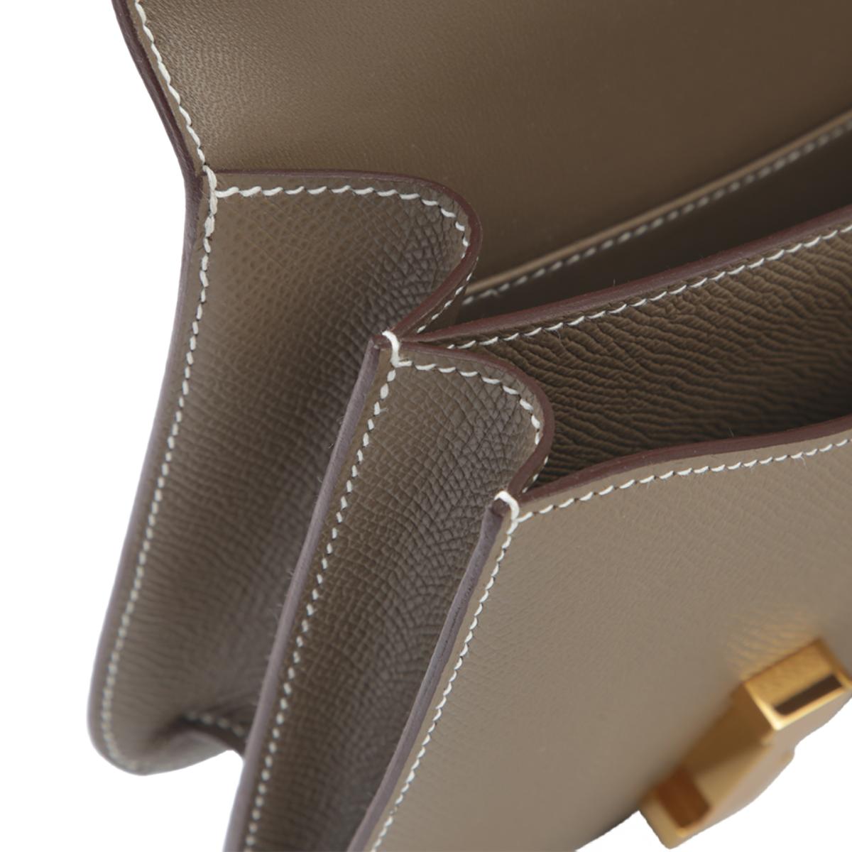 HERMÈS エルメス コンスタンス3 ミニ エトゥープ  エプソン  ゴールド金具 B刻印 - 19