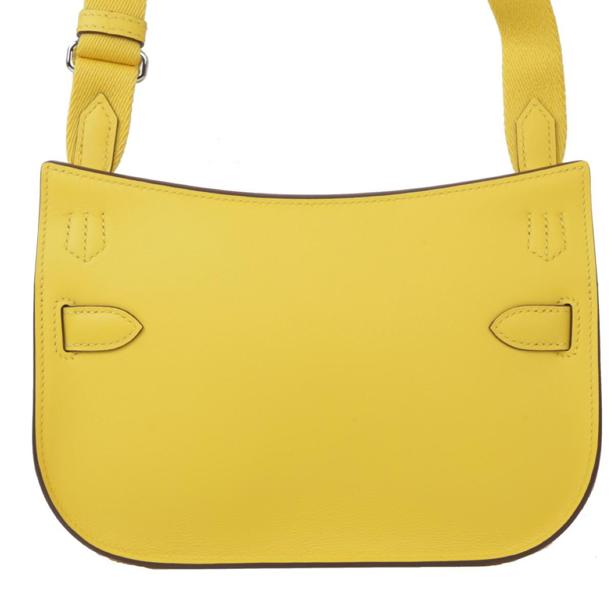 HERMÈS Jypsiere Mini shoulder bag in Jaune de Naples Swift leather with Palladium hardware - 3