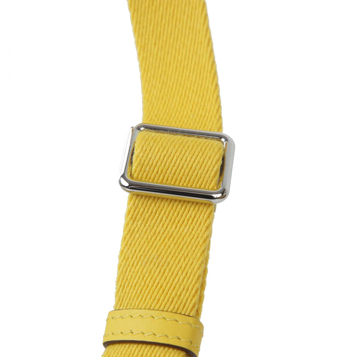HERMÈS Jypsiere Mini shoulder bag in Jaune de Naples Swift leather with Palladium hardware - 7