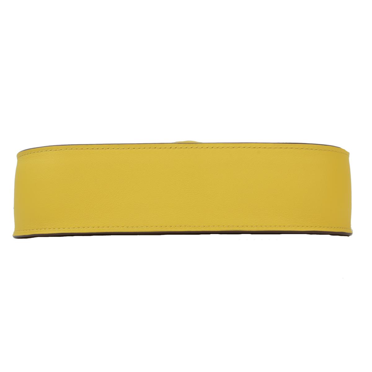 HERMÈS Jypsiere Mini shoulder bag in Jaune de Naples Swift leather with Palladium hardware - 8