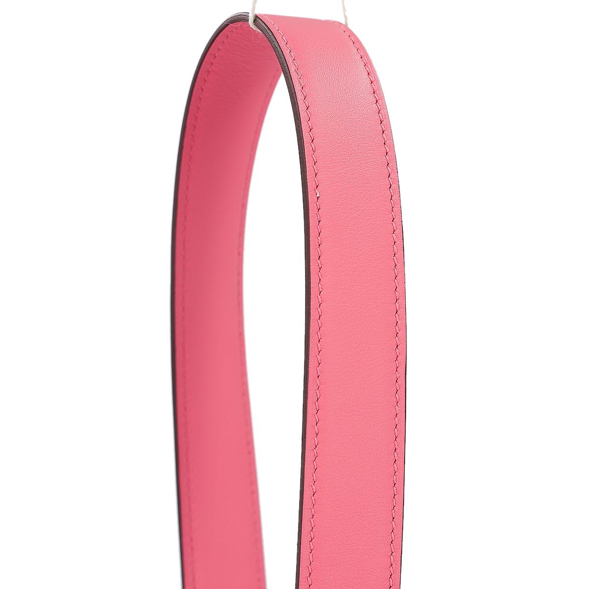 Very Good ( Rank A) HERMÈS Mini Lindy Rose Azalee (8W) Swift Palladium hardware B (2023) - 6
