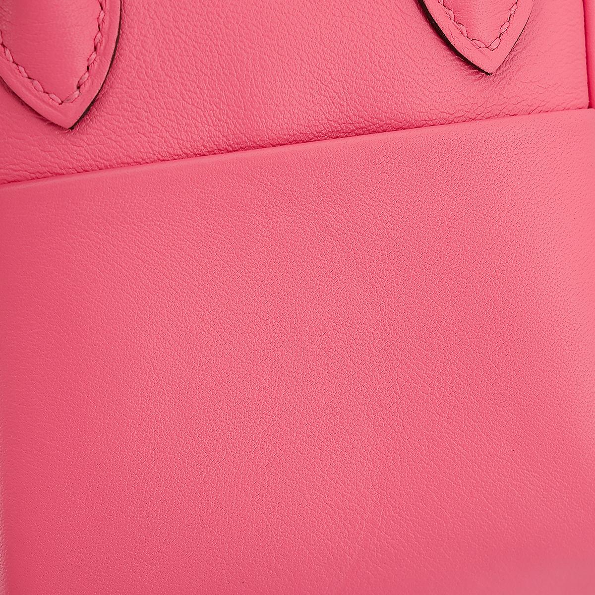 Very Good ( Rank A) HERMÈS Mini Lindy Rose Azalee (8W) Swift Palladium hardware B (2023) - 10