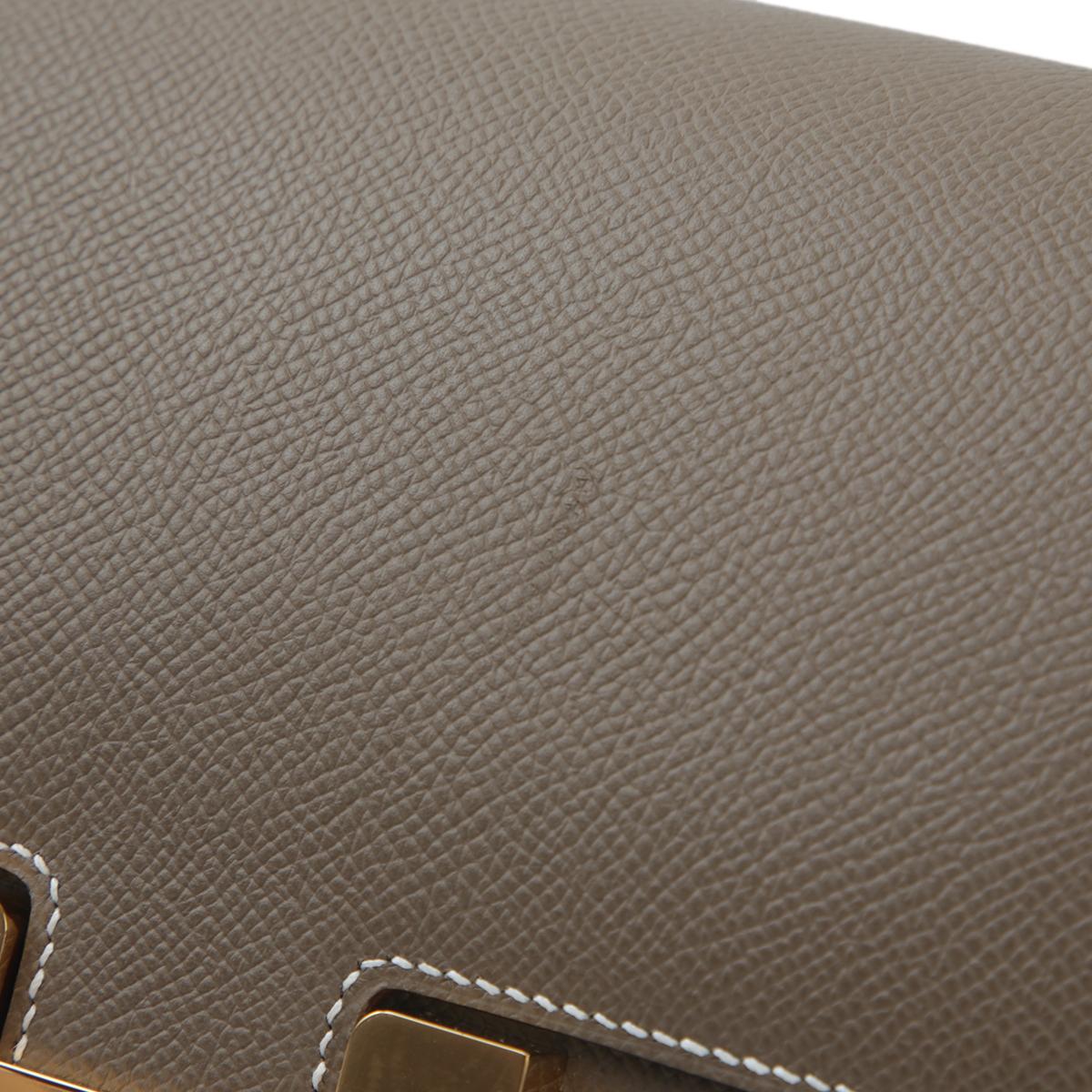 HERMÈS エルメス コンスタンス3 ミニ エトゥープ  エプソン  ゴールド金具 B刻印 - 12