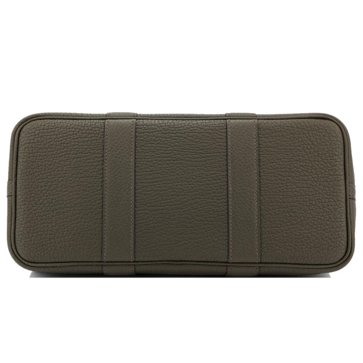 HERMÈS Garden Party 30 handbag in Eucalyptus Negonda leather with Palladium hardware - 7