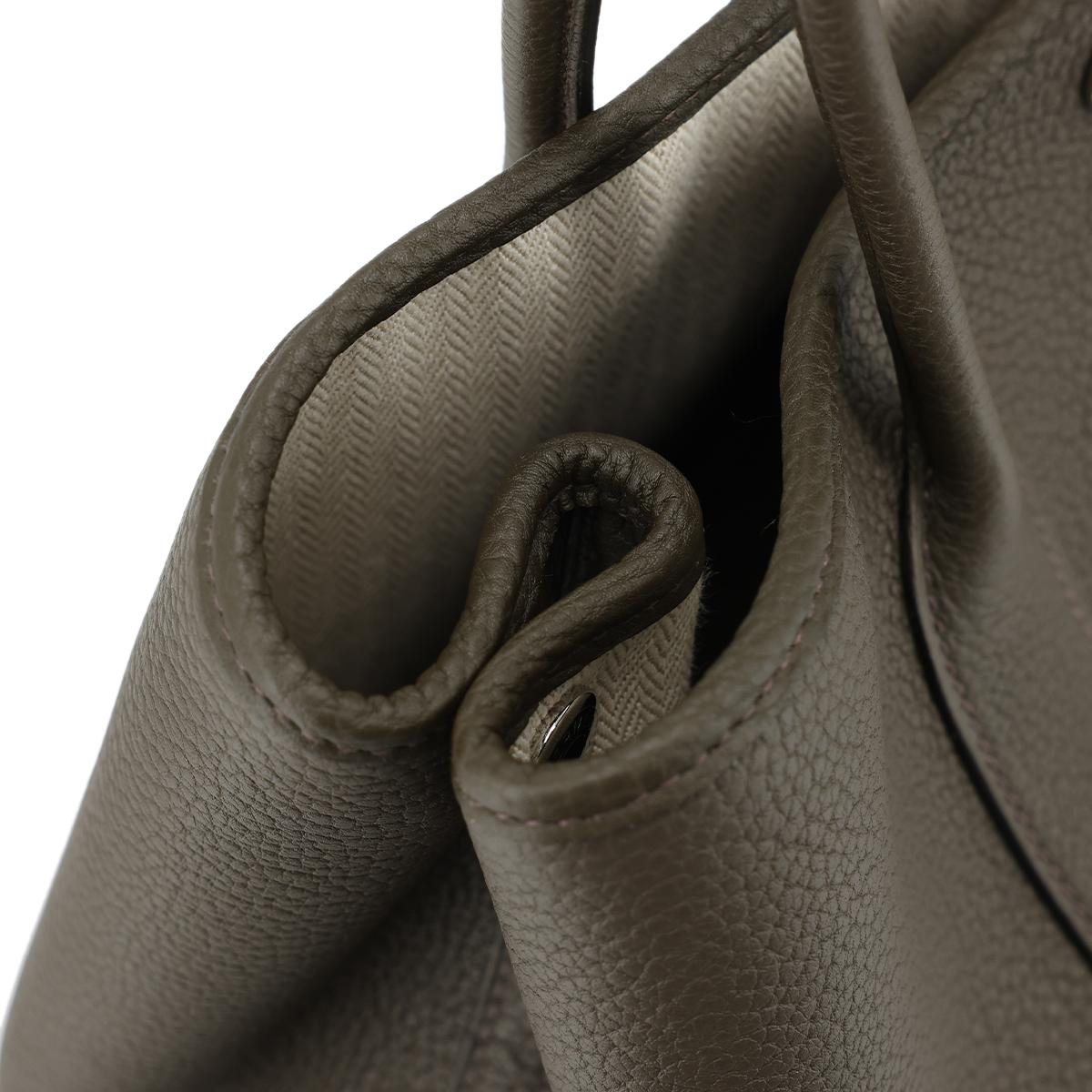 HERMÈS Garden Party 30 handbag in Eucalyptus Negonda leather with Palladium hardware - 14