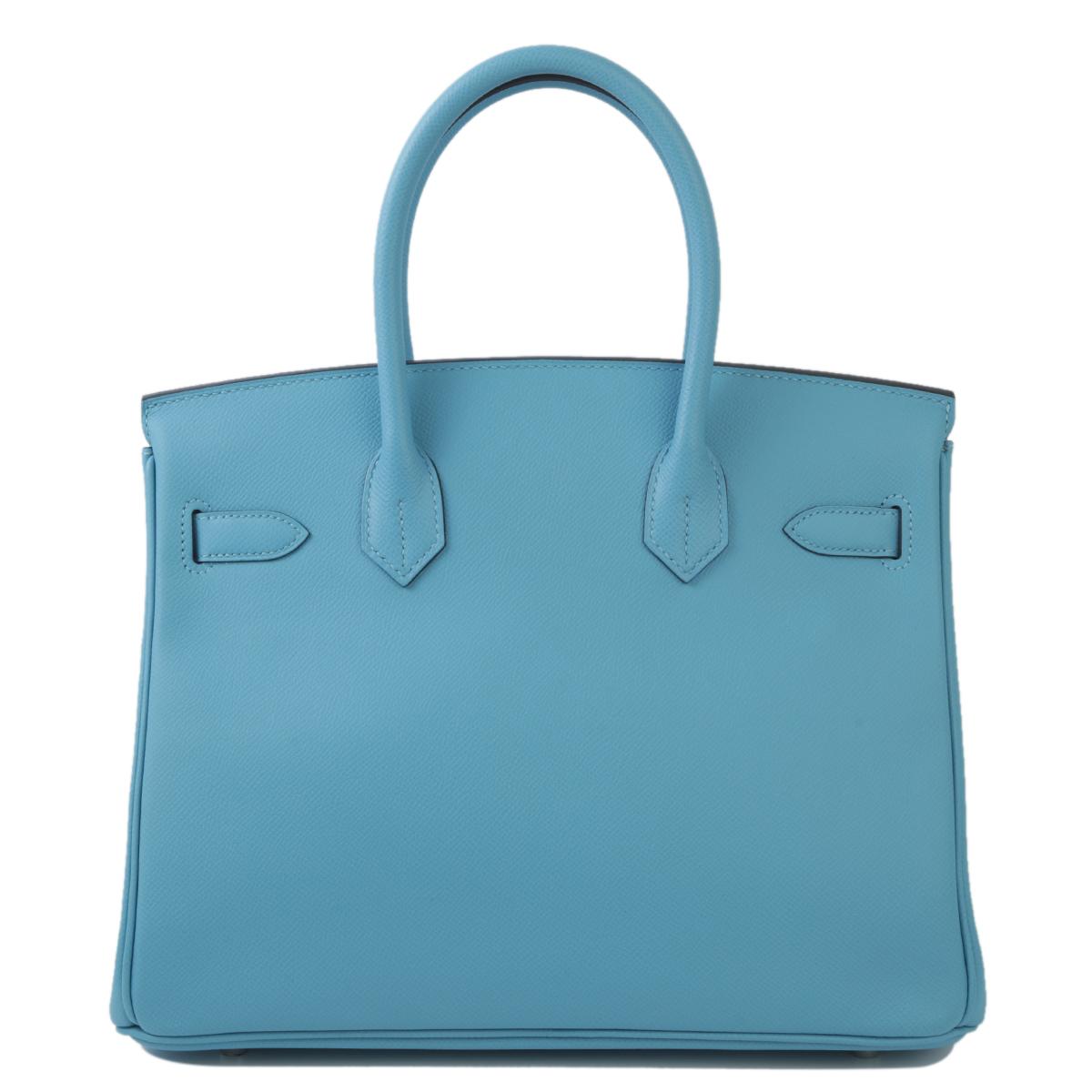 HERMÈS Birkin 30 handbag in Blue du Nord Epsom leather with Palladium hardware - 3