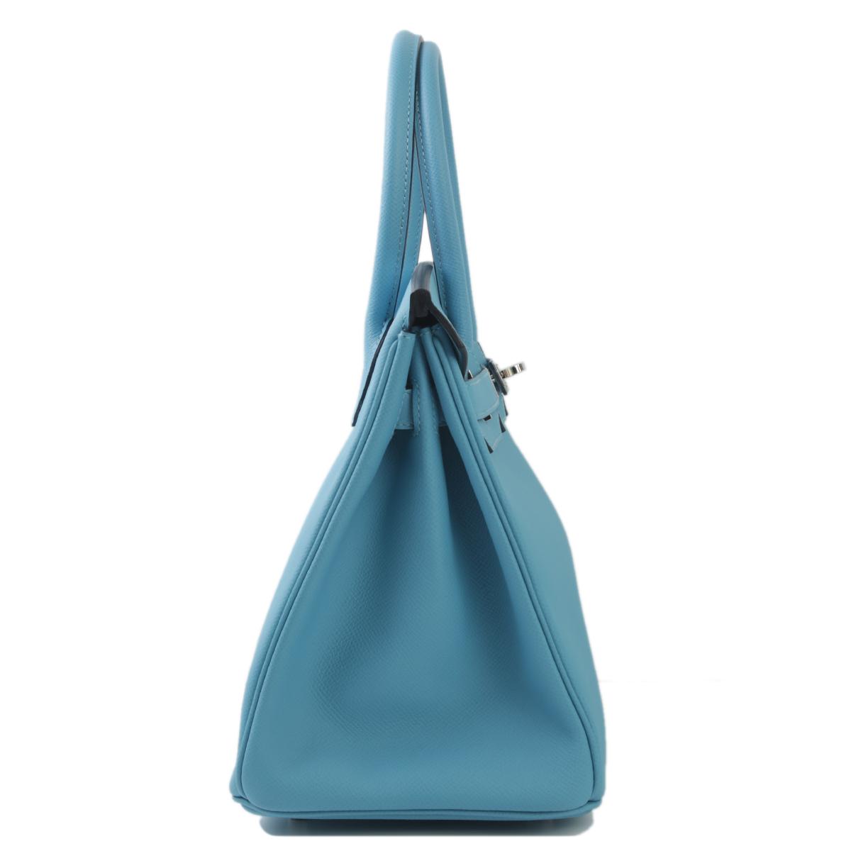 HERMÈS Birkin 30 handbag in Blue du Nord Epsom leather with Palladium hardware - 5
