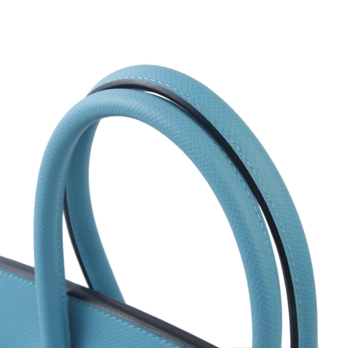 HERMÈS Birkin 30 handbag in Blue du Nord Epsom leather with Palladium hardware - 6