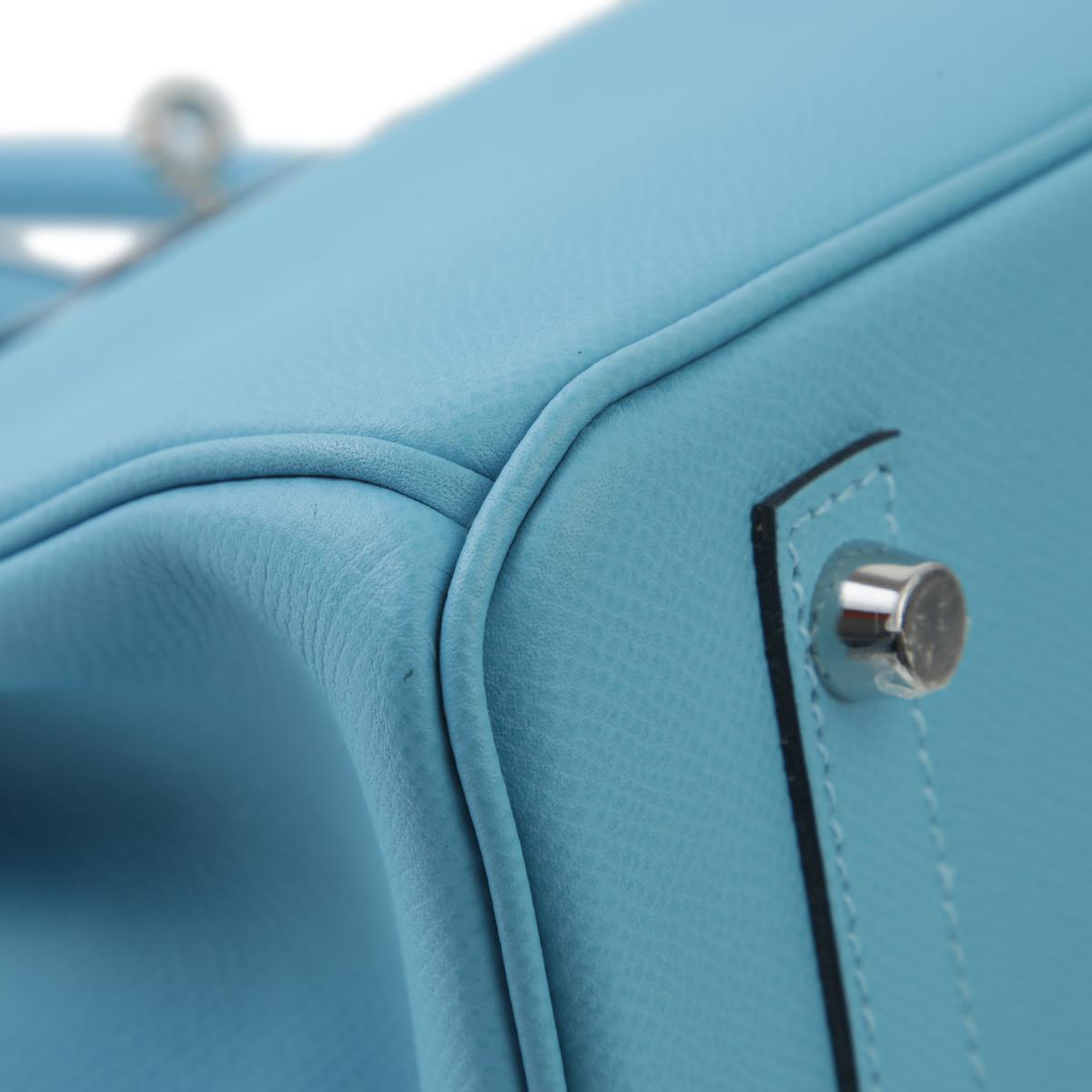 HERMÈS Birkin 30 handbag in Blue du Nord Epsom leather with Palladium hardware - 8