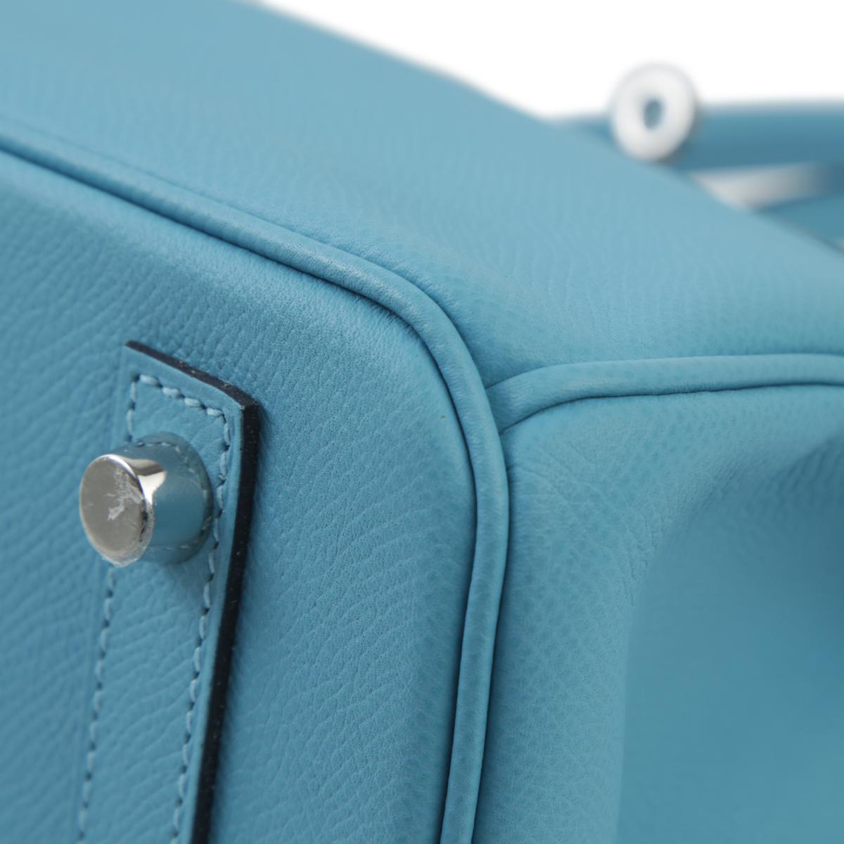 HERMÈS Birkin 30 handbag in Blue du Nord Epsom leather with Palladium hardware - 9