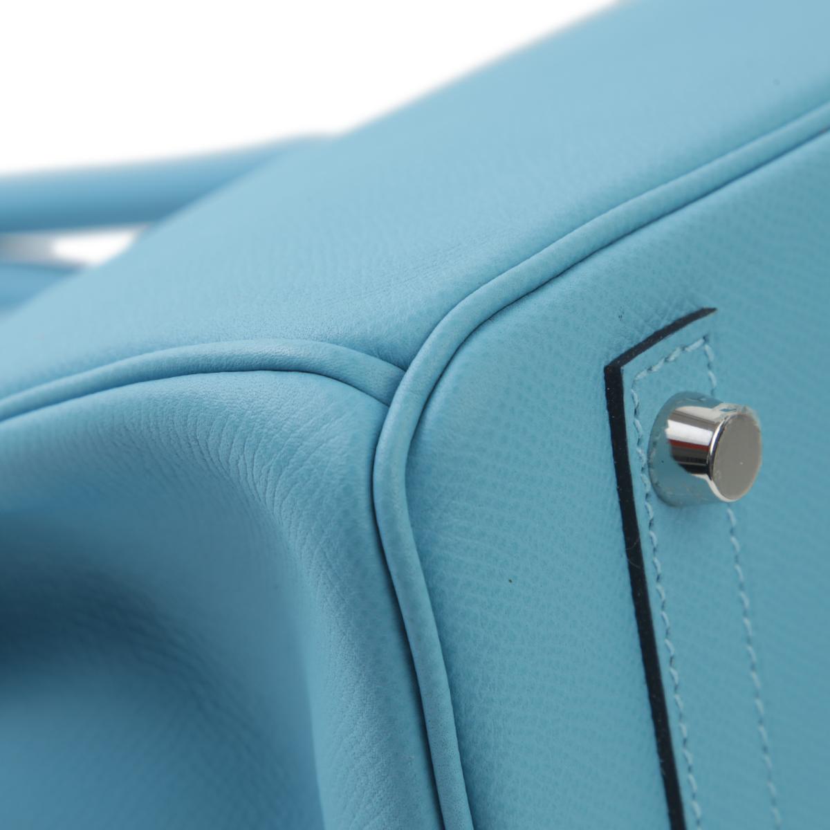 HERMÈS Birkin 30 handbag in Blue du Nord Epsom leather with Palladium hardware - 10